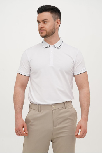 Футболка поло однотонна Trend Collection BAT 24021 Білий (кол.2)