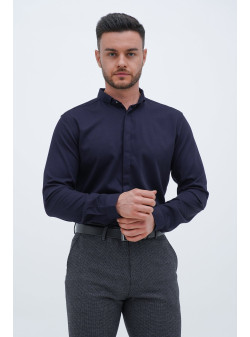 Cорочка однотонна Trend Collection 10766-10 Темно-синій (Color V03)