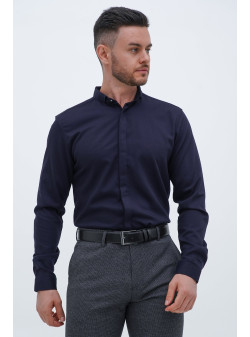 Cорочка однотонна Trend Collection 10766-10 Темно-синій (Color V03)