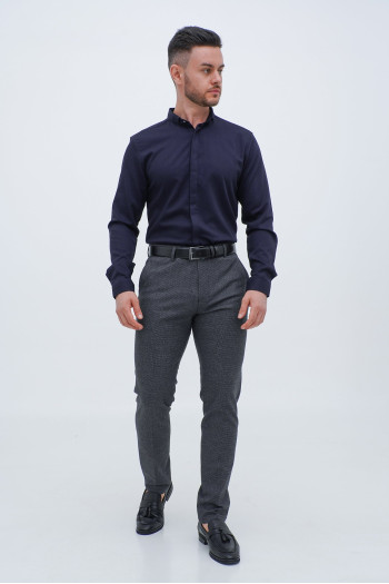 Cорочка однотонна Trend Collection 10766-10 Темно-синій (Color V03)