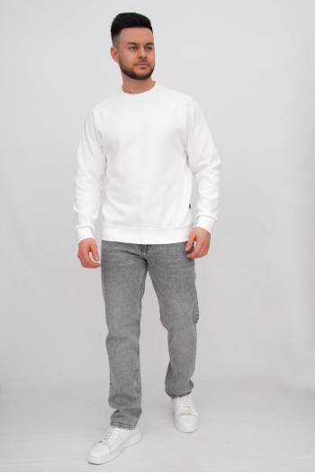 Світшот однотонний K.O.R 3390 Білий (white)