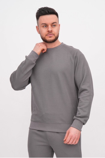 Світшот однотонний K.O.R 3390 Сірий (grey)