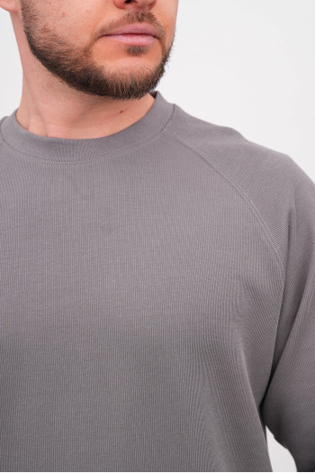 Світшот однотонний K.O.R 3390 Сірий (grey)