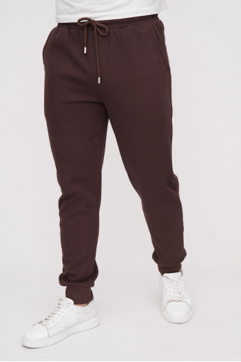 Спорт-штани однотонні K.O.R 37991 Коричневий (brown)