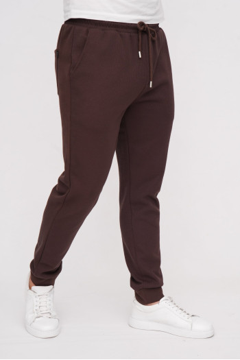 Спорт-штани однотонні K.O.R 37991 Коричневий (brown)