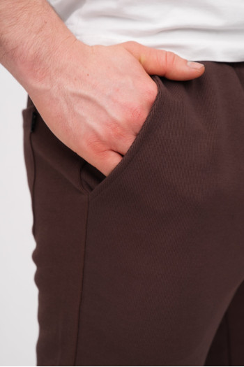 Спорт-штани однотонні K.O.R 37991 Коричневий (brown)