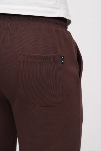 Спорт-штани однотонні K.O.R 37991 Коричневий (brown)