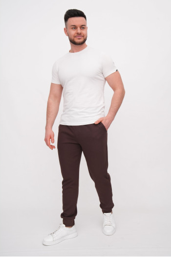 Спорт-штани однотонні K.O.R 37991 Коричневий (brown)