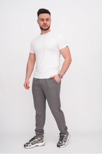 Спорт-штани однотонні K.O.R 37991 Сірий (grey)