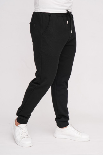 Спорт-штани однотонні K.O.R 37991 Чорний (black)