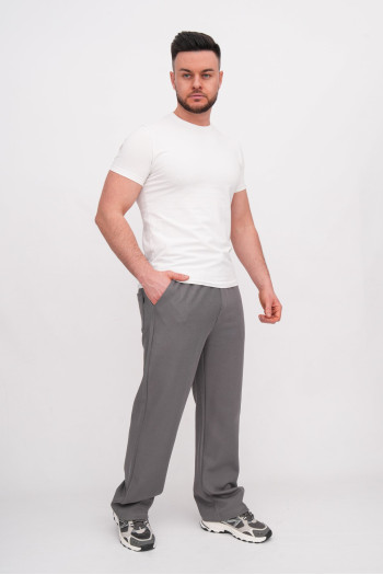 Спорт-штани однотонні K.O.R 33891 Сірий (grey)