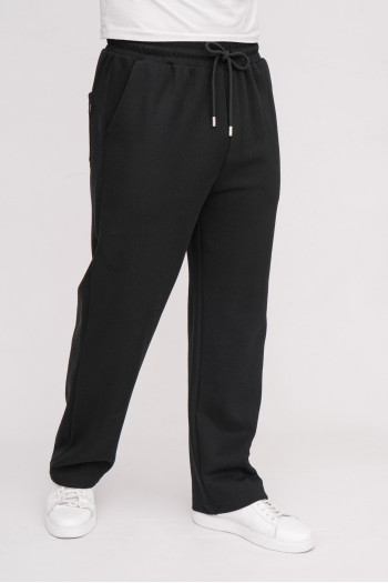 Спорт-штани однотонні K.O.R 33891 Чорний (black)