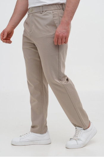 Штани slim fit K.O.R 370-2 Бежевий