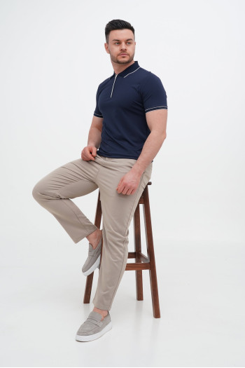 Штани slim fit K.O.R 370-2 Бежевий