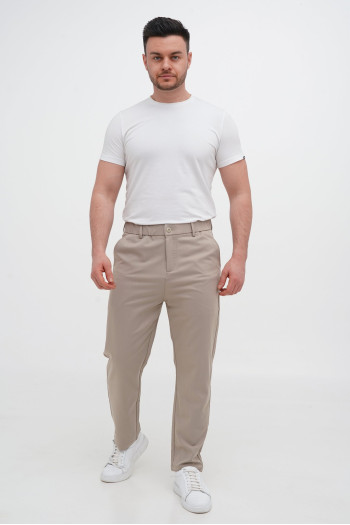 Штани slim fit K.O.R 370-2 Бежевий