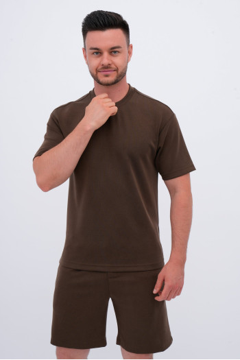 Комплект футболка + шорти Trend Collection 378939 Коричневий (BROWN)