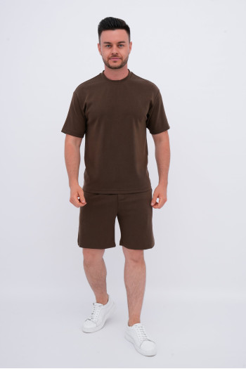 Комплект футболка + шорти Trend Collection 378939 Коричневий (BROWN)