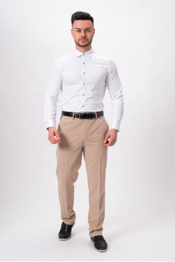  Штани slim fit K.O.R 12652 Бежевий (bege)