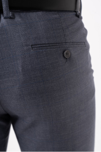 Штани slim fit K.O.R 12661 Сіро-синій (blue gray)