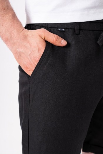 Шорти льон K.O.R 902 Чорний (BLACK)