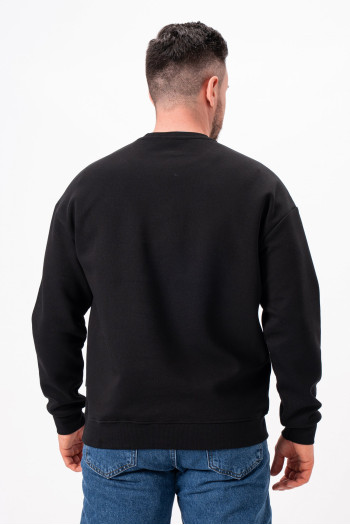 Світшот принт K.O.R 86029 Чорний (BLACK)