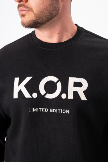 Світшот принт K.O.R 86029 Чорний (BLACK)