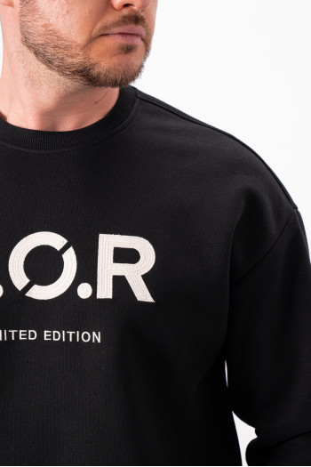 Світшот принт K.O.R 86029 Чорний (BLACK)