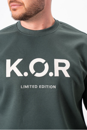 Світшот принт K.O.R 86029 Зелений (GREEN)