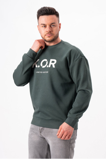 Світшот принт K.O.R 86029 Зелений (GREEN)