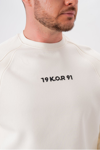 Світшот принт K.O.R 86023 Молочний (WHITE)