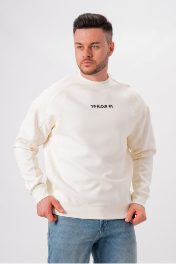 Світшот принт K.O.R 86023 Молочний (WHITE)