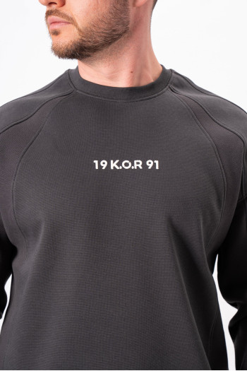 Світшот принт K.O.R 86023 Темно-сірий (DARK GREY)