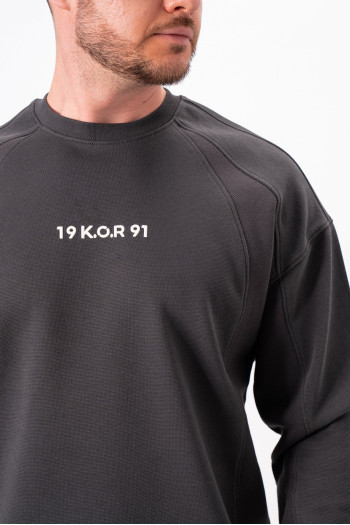 Світшот принт K.O.R 86023 Темно-сірий (DARK GREY)