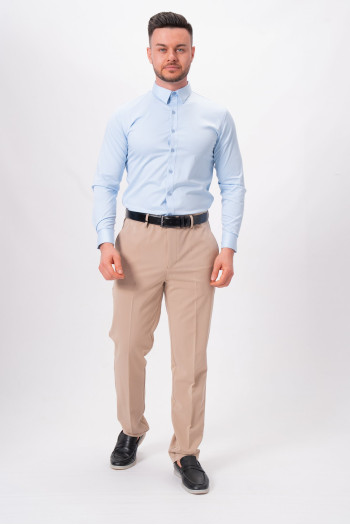 Сорочка однотонна K.O.R 4110 Блакитний (Blue)