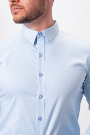 Сорочка однотонна K.O.R 4110 Блакитний (Blue)