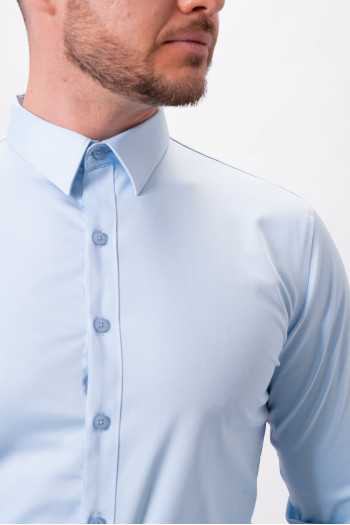 Сорочка однотонна K.O.R 4110 Блакитний (Blue)