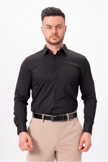 Сорочка однотонна K.O.R 4110 Чорний (Black)