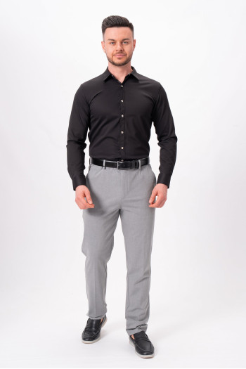 Сорочка однотонна K.O.R 4108 Чорний (Black)