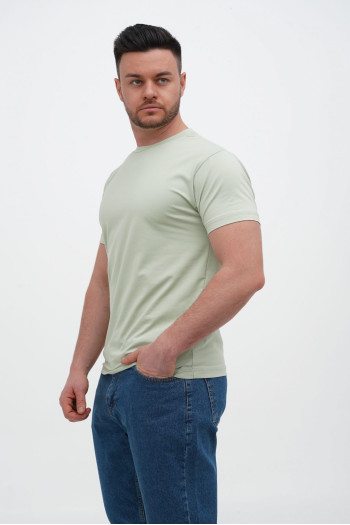 Футболка SLIM FIT K.O.R АРТ.616-2 Оливковий (L.GREEN, кол.68)