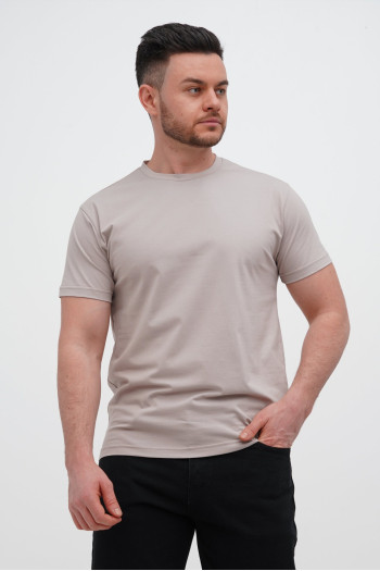 Футболка SLIM FIT K.O.R АРТ.616-2 Бежевий (GREY COFFEE, кол.130)