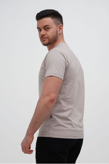 Футболка SLIM FIT K.O.R АРТ.616-2 Бежевий (GREY COFFEE, кол.130)