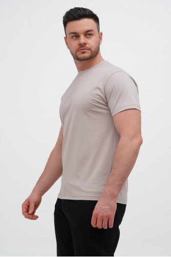 Футболка SLIM FIT K.O.R АРТ.616-2 Бежевий (GREY COFFEE, кол.130)