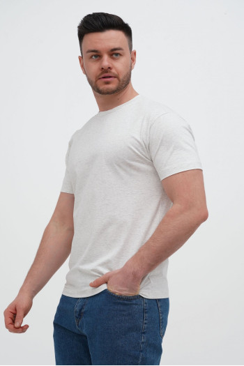 Футболка SLIM FIT K.O.R АРТ.616-2 Світло-сірий (L.FLOWER GREY, кол.75)