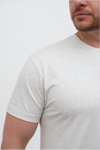 Футболка SLIM FIT K.O.R АРТ.616-2 Світло-сірий (L.FLOWER GREY, кол.75)