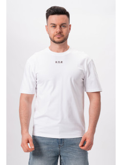Футболка з принтом K.O.R 1105 Білий