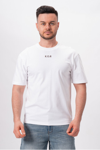 Футболка з принтом K.O.R 1105 Білий
