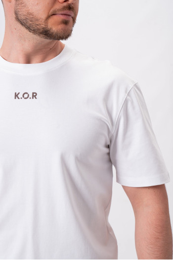 Футболка з принтом K.O.R 1105 Білий