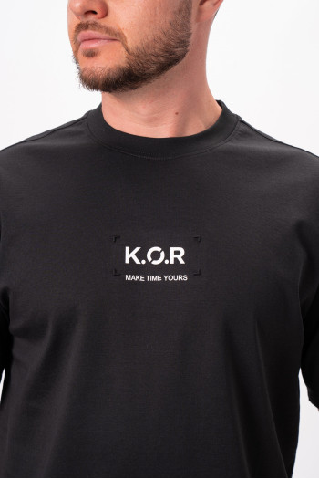 Футболка однотонна K.O.R 2009 Чорний (BLACK)