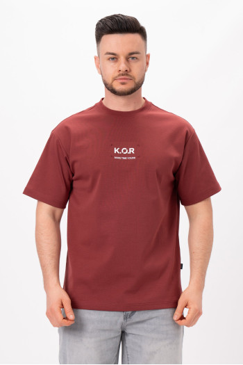 Футболка однотонна K.O.R 2009 Бордовий (RED)