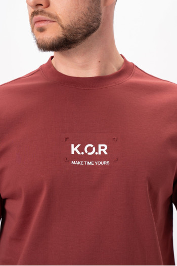 Футболка однотонна K.O.R 2009 Бордовий (RED)